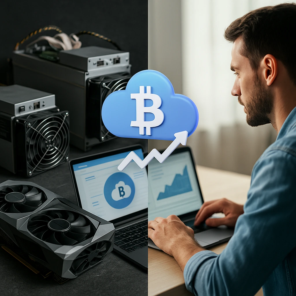 Minage traditionnel vs. cloud mining